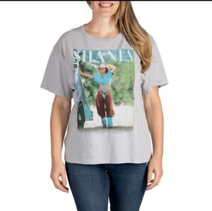 NWT Shania Twain T-Shirt Grey Size L 100% Cotton